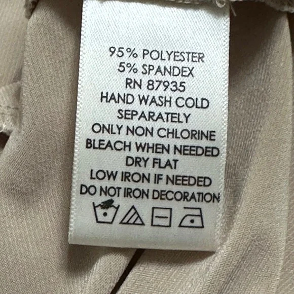 Susan Graver Beaded Embellished V-neck‎ Sleeveless Beige Tank Top Plus Size 3X - Picture 5 of 6